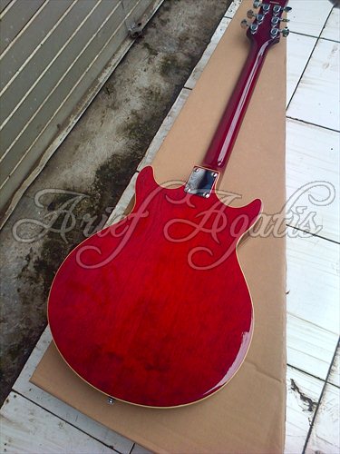 Gitar semi hollow silverstone SSLA-30 TR transparant red 